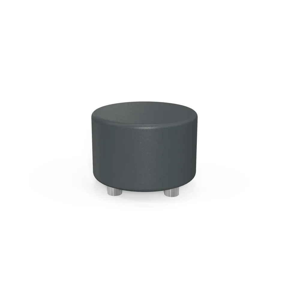 Taburet RFG Circle, 60 x 60 x 43H, piele ecologică, culoare grafit