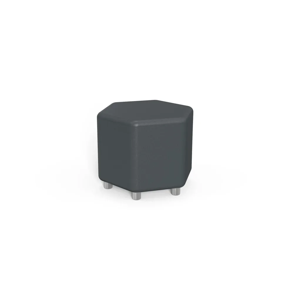 Taburet RFG Arrow, 53 x 59 x 43H, piele ecologică, culoare grafit