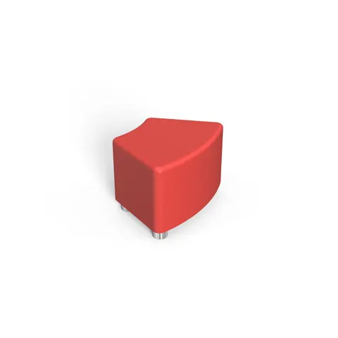 Taburet RFG Chip, 90 x 76 x 43H, piele ecologică, roșu