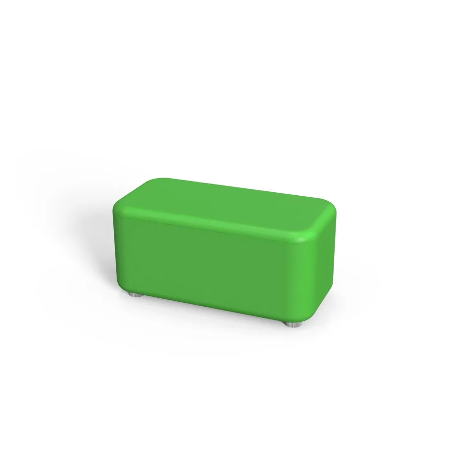 Taburet RFG Line, 120 x 60 x 43H, piele ecologică, verde