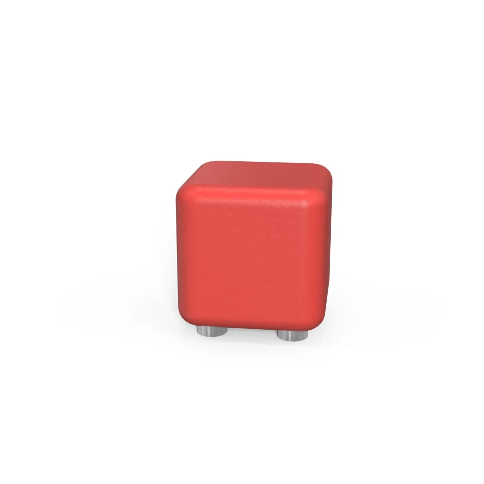 RFG Pouf Cube, 60 x 60 x 43H, eco-piele, roșu