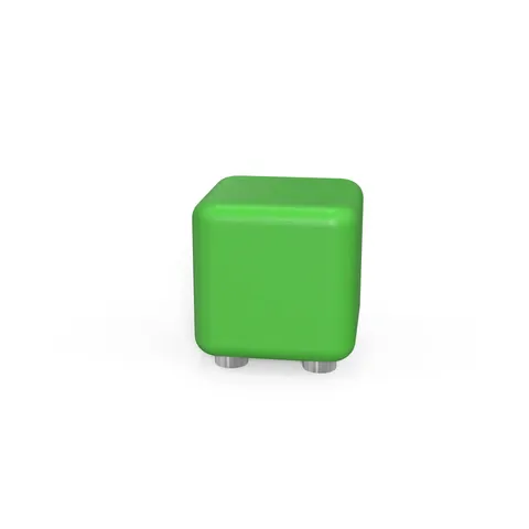 Taburet RFG Cube, 60 x 60 x 43H, eco-piele, verde
