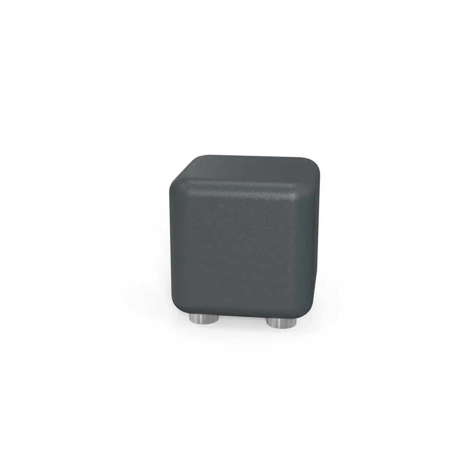 RFG Pouf Cube, 60 x 60 x 43H, piele eco, culoare grafit