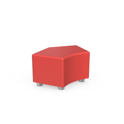 Taburet RFG Shape, 90 x 90 x 43H, piele ecologică, roșu