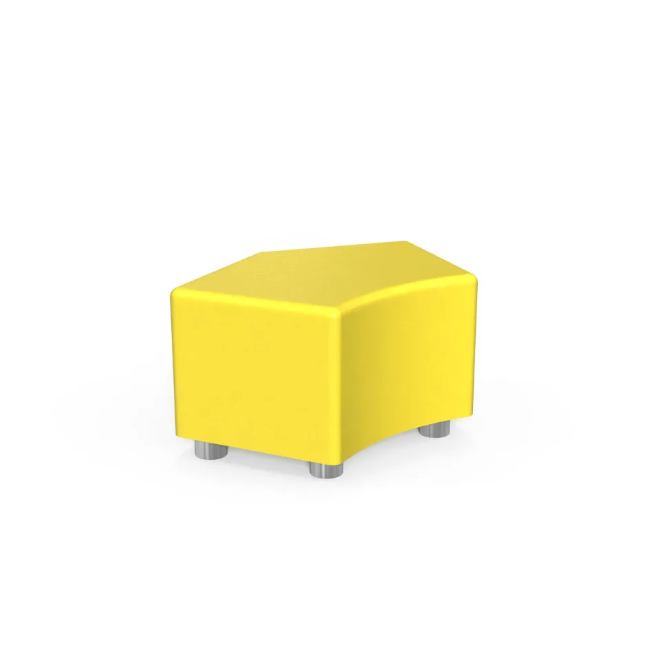 RFG Pouf Shape, 90 x 90 x 43H, eco-piele, galben