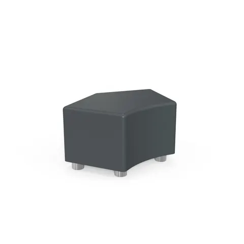 Taburet RFG Shape, 90 x 90 x 43H, piele ecologică, grafit