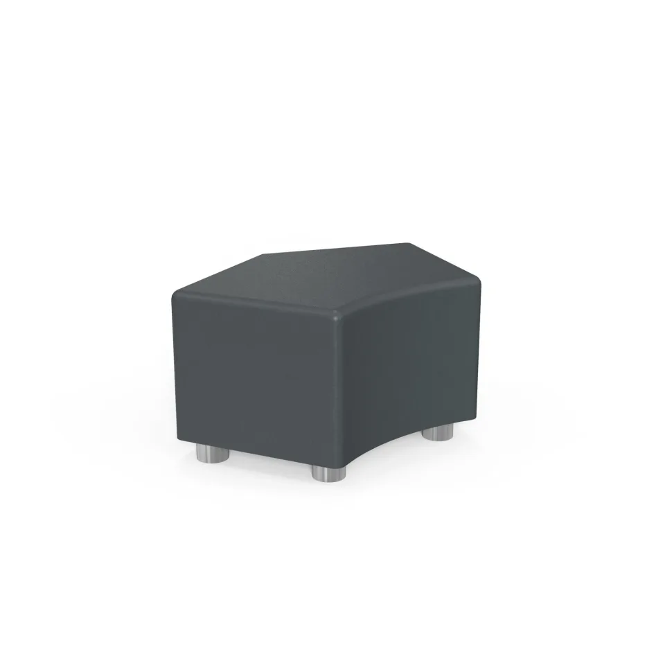 Taburet RFG Shape, 90 x 90 x 43H, piele ecologică, grafit