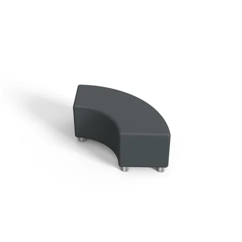 Taburet RFG Rainbow, 120 x 90 x 43H, piele ecologică, grafit