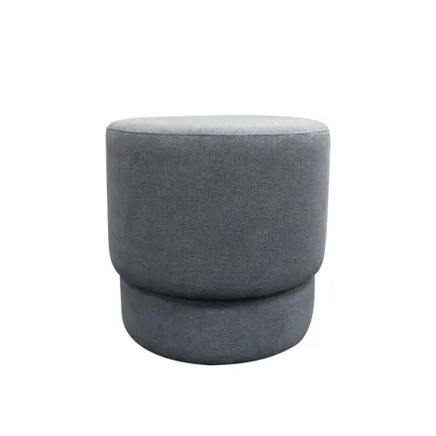 Taburet RFG Zara, rotund, textil, 450 x 450 x 450 mm, gri