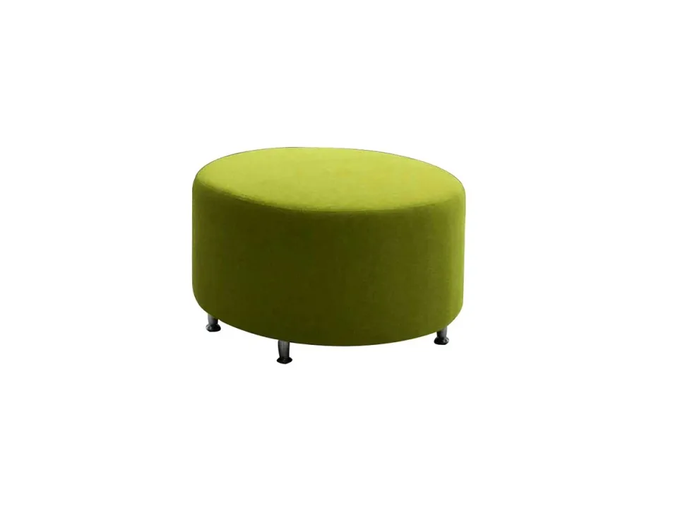 Taburet RFG Zara, rotund, material textil, 700 x 700 x 400 mm, verde