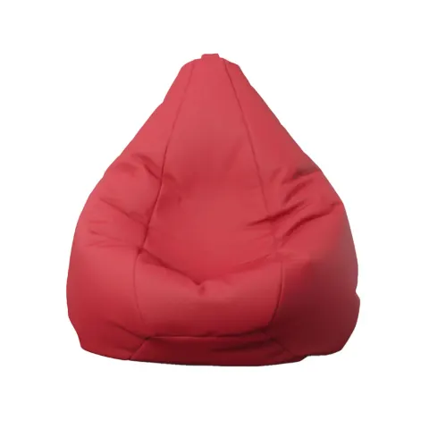 RFG Fotoliu tip sac pentru copii, formă de pară, căptușit, 160 L, roșu