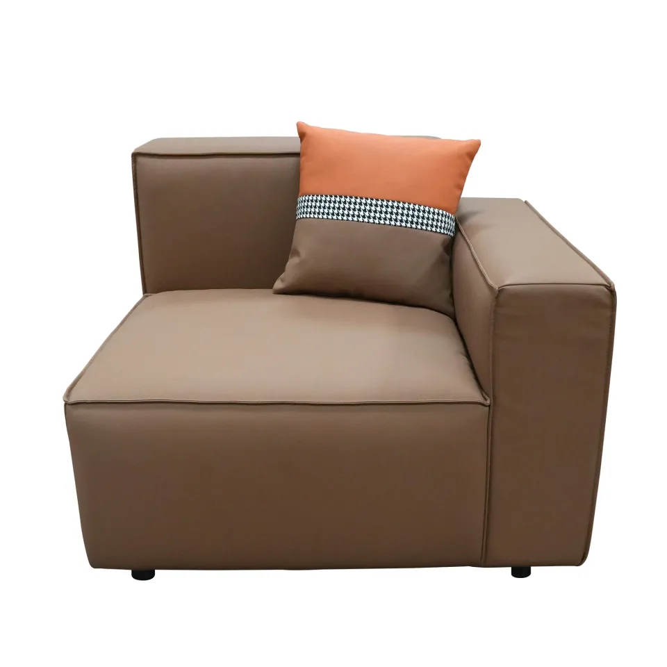 Modul RFG Kiano, stânga, piele eco, 950 ? 880 ? 740 mm, maro