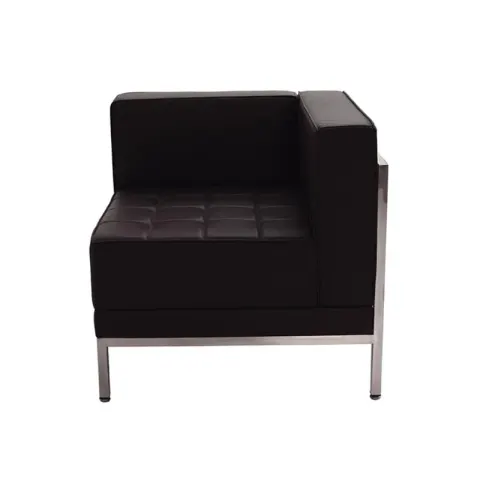 Modul colțar RFG Neo, piele eco, 720 x 720 x 700 mm, stânga negru