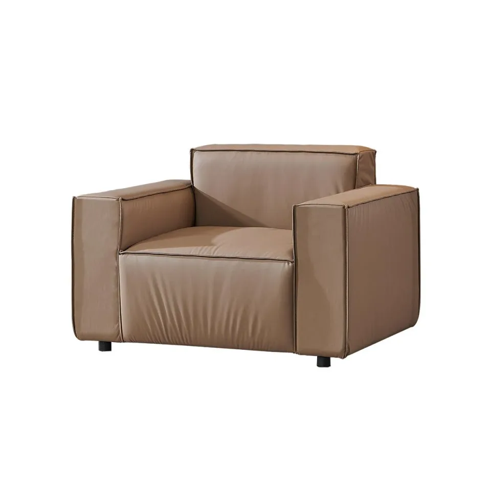 Fotoliu RFG Kiano, piele ecologică, 1160 x 880 x 760 mm, maro