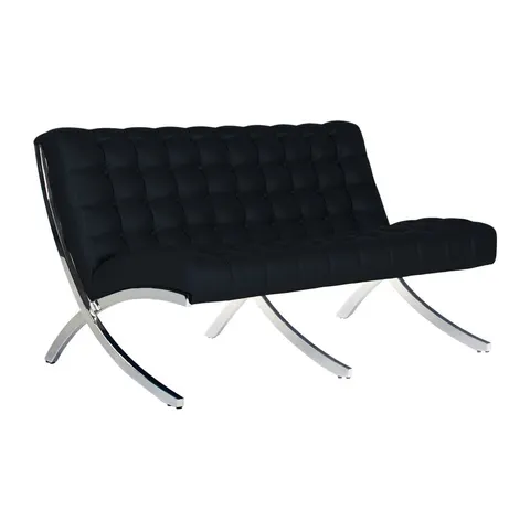 Canapea RFG pentru două persoane Murano Chrome, 1350 x 870 x 760 mm, negru