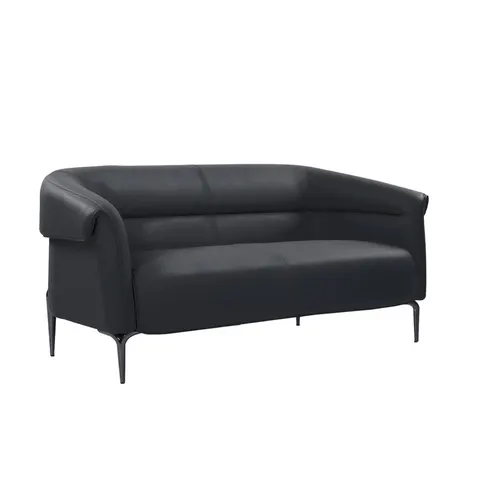 Canapea dublă RFG Megan, piele eco, negru
