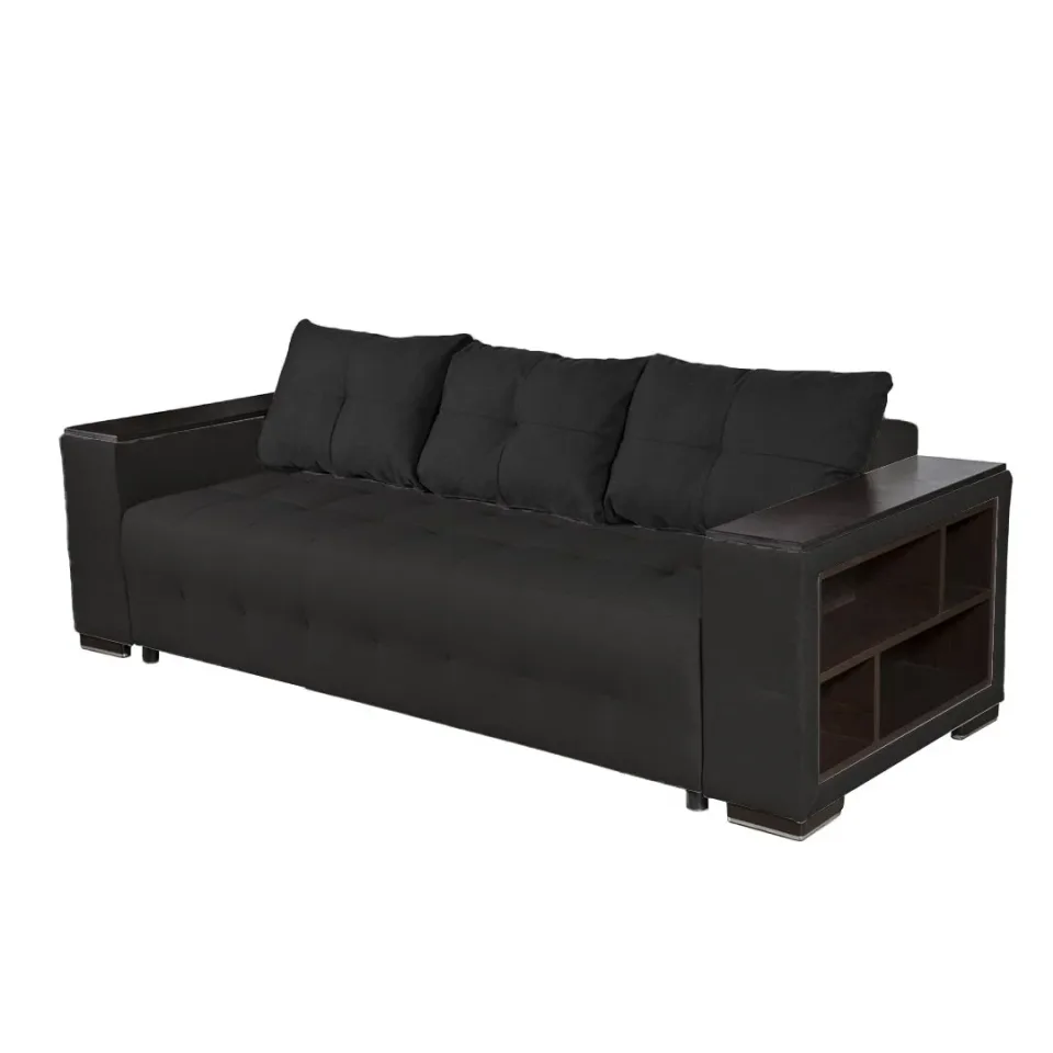 Canapea trei locuri Leon Pocket, 2270 x 930 x 830 mm, negru