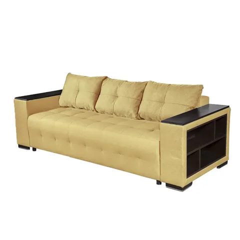 Canapea trei locuri Leon Pocket, 2 270 x 930 x 830 mm, galbenă