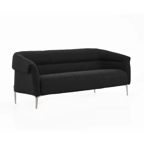 Canapea RFG Megan, trei locuri, textil, bază metalică, 1930 x 820 x 740 mm, negru