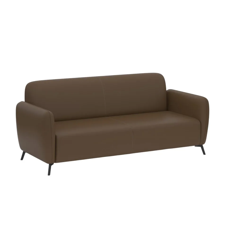 Canapea RFG Lisa, două locuri, piele eco, 1380 x 750 x 780 mm, maro