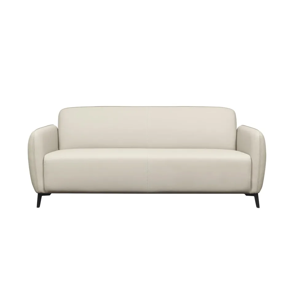 Canapea RFG Lisa, două locuri, piele ecologică, 1380 x 750 x 780 mm, gri deschis