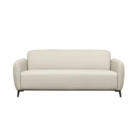 Canapea RFG Lisa, două locuri, piele ecologică, 1380 x 750 x 780 mm, gri deschis