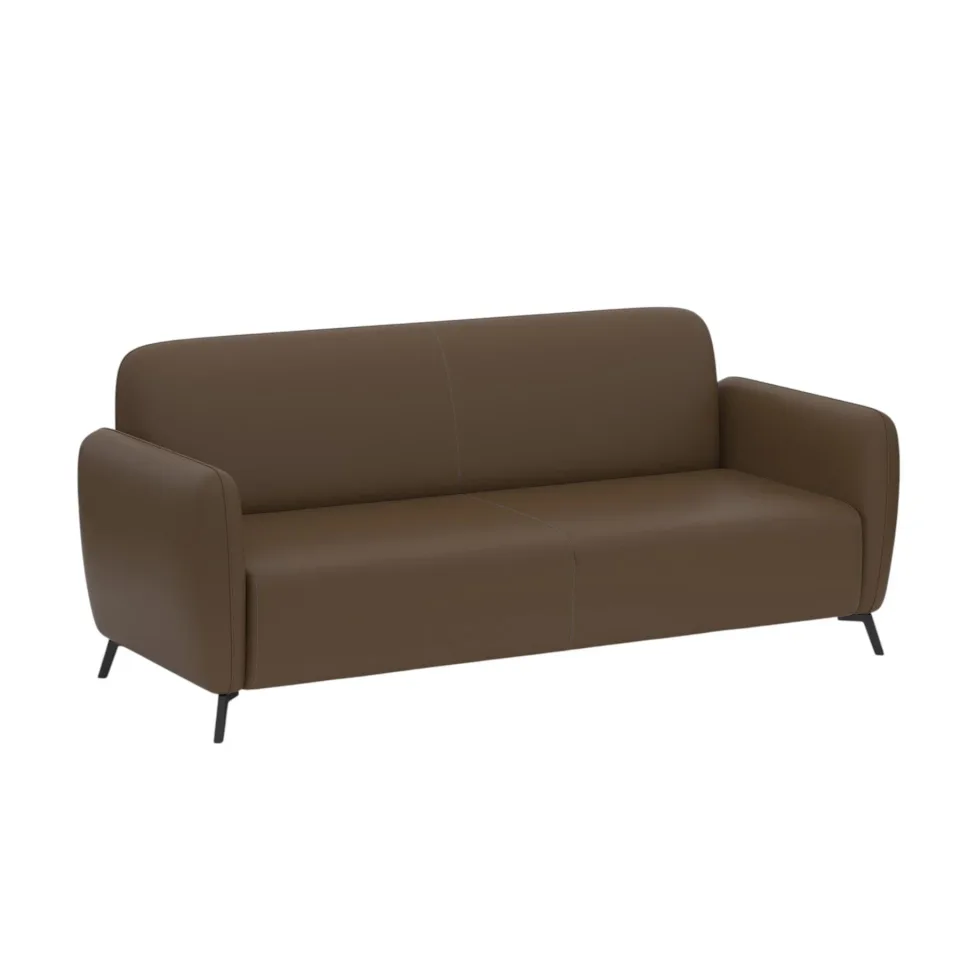 Canapea RFG Lisa, cu 3 locuri, piele ecologică, 1850 x 750 x 780 mm, maro