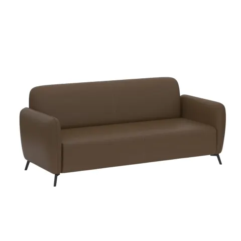 Canapea RFG Lisa, cu 3 locuri, piele ecologică, 1850 x 750 x 780 mm, maro