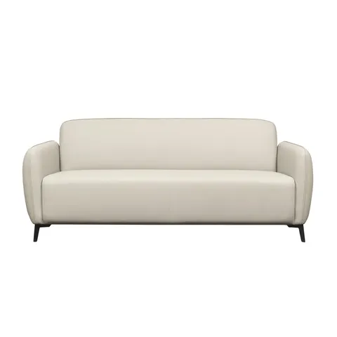 Canapea RFG Lisa, trei locuri, piele eco, 1850 x 750 x 780 mm, gri deschis