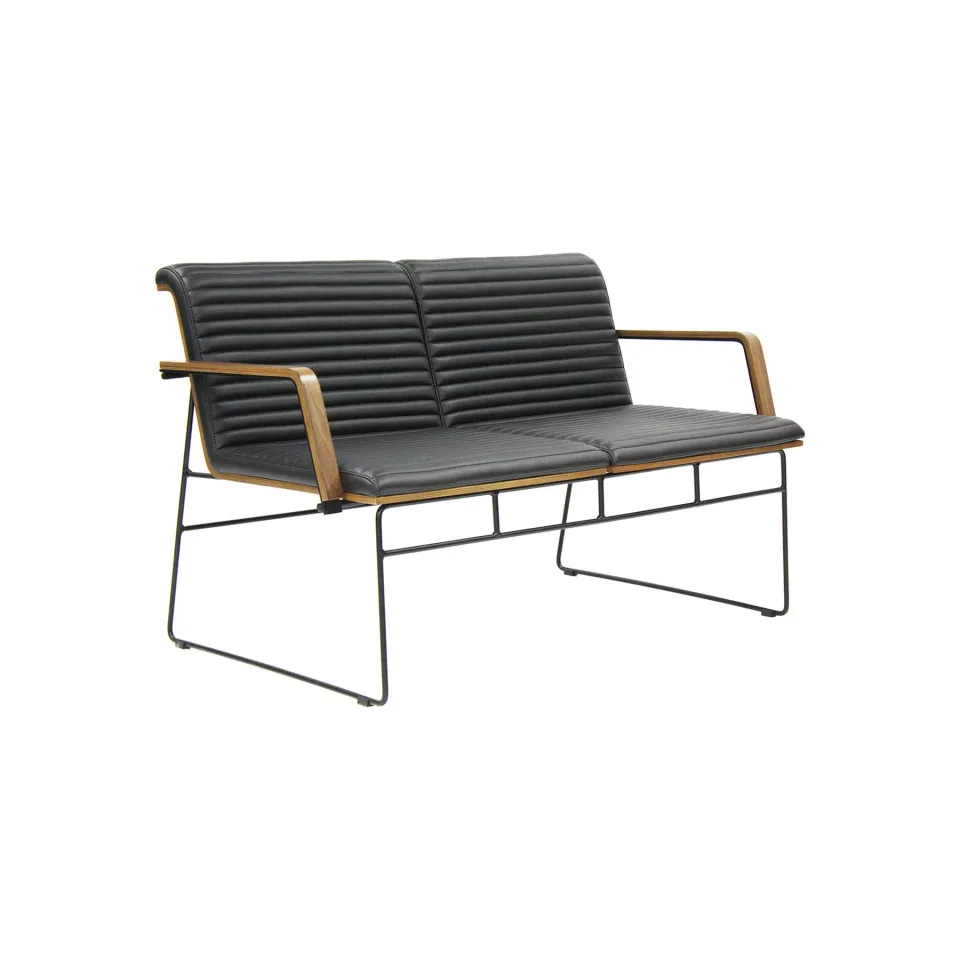 Fotoliu RFG Cassa 02, piele eco, negru