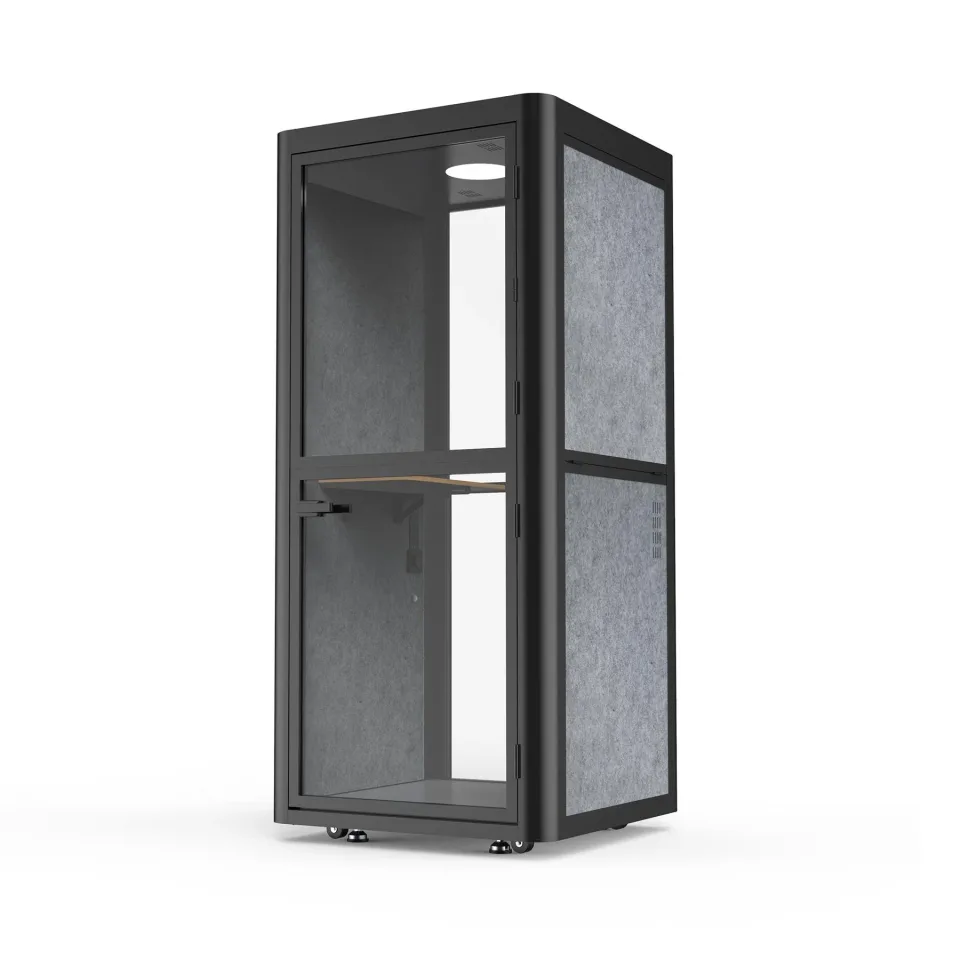 Cabină Flexi101, fonoizolată, 1020 x 1020 x 2260 mm, gri