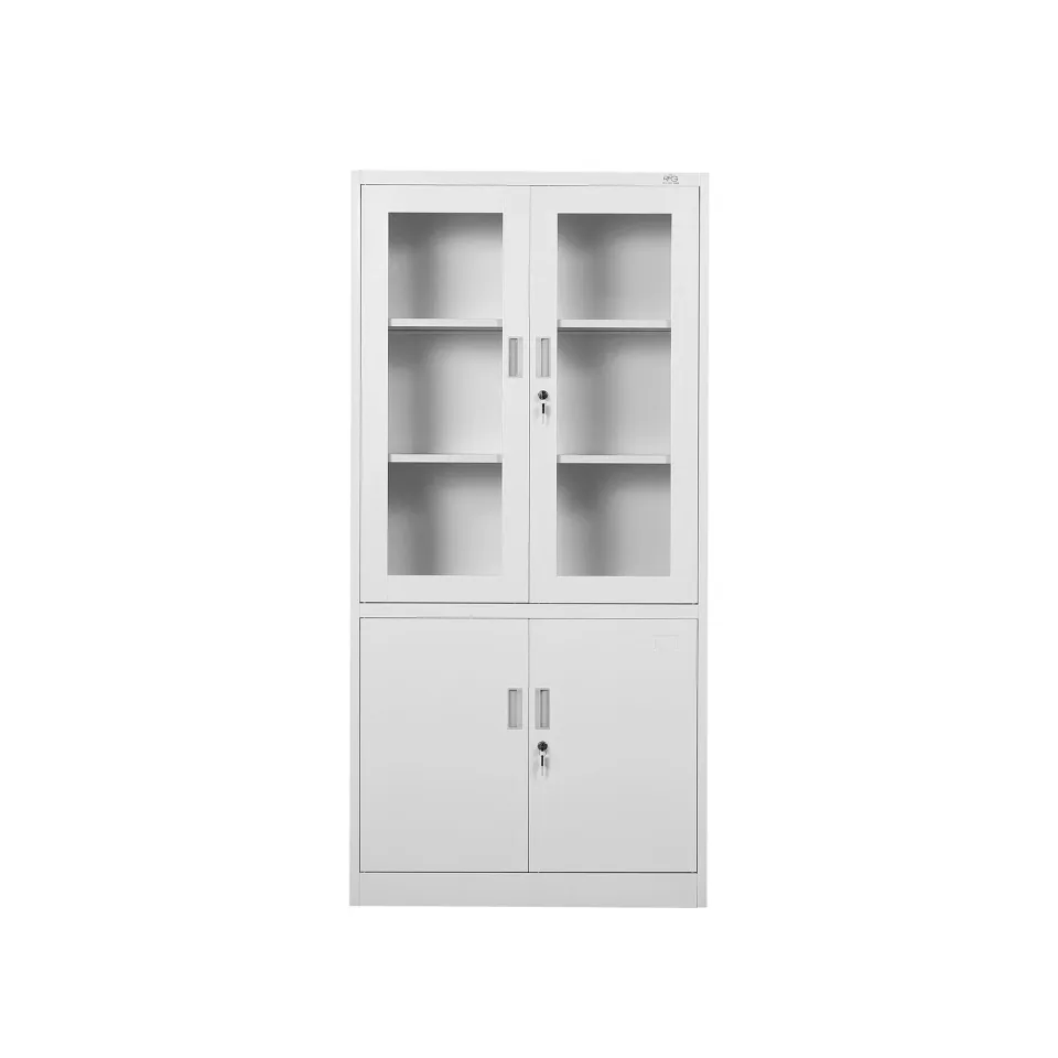 Dulap medical RFG cu uși din sticlă, 90 x 40 x 185 cm, alb