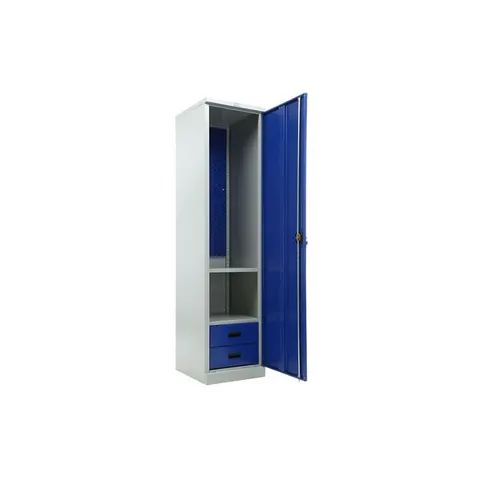 Dulap pentru unelte TS1947 020202, 475 x 500 x 1900 mm, albastru-gri
