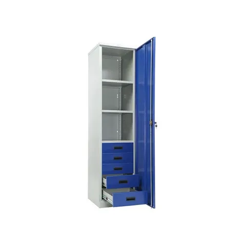 Dulap pentru scule TS1947 000305, 475 x 500 x 1900 mm, albastru-gri
