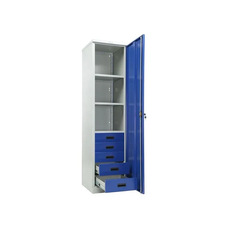 Dulap pentru scule TS1947 000305, 475 x 500 x 1900 mm, albastru-gri