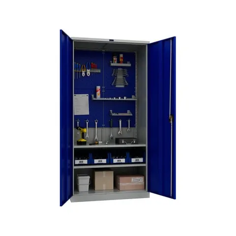 Dulap pentru unelte TS1995 042000, 950 x 500 x 1900 mm, albastru-gri