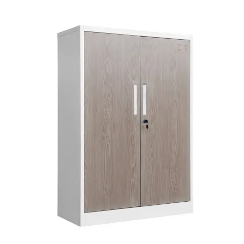 Dulap RFG, metal, două polițe, 900 × 400 × 1300 mm, stejar chihlimbar & alb