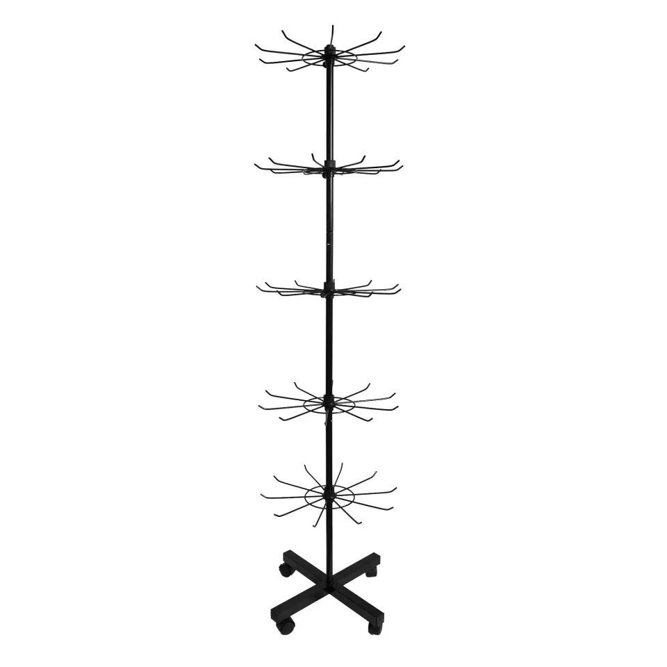 Raft metalic, 5 niveluri, cu roți, 160 cm, negru