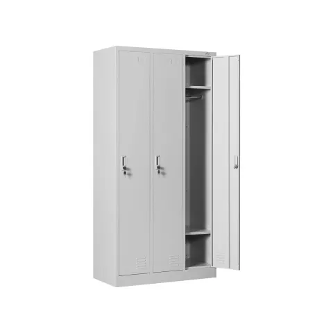 Dulap RFG, metalic, triplu, 90 x 45 x 185 cm, gri