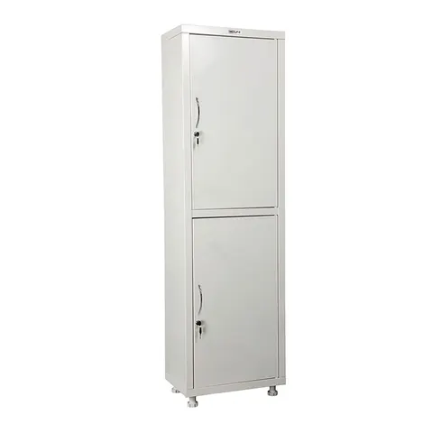 Cabinet, medical, 500 x 320 x 1650-1750 mm, metal alb