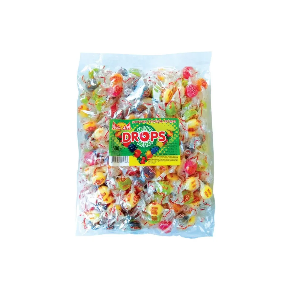 Mini Drops Candies, fructe, 170 bucăți, 500 g