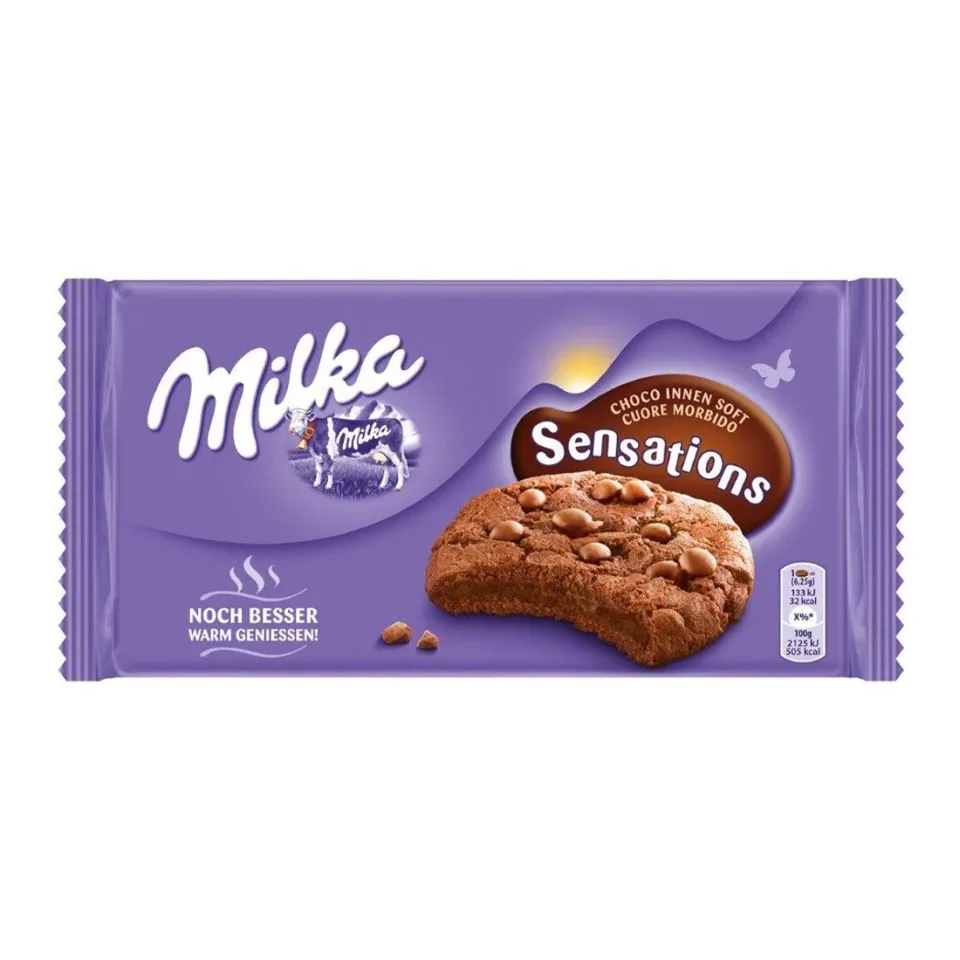 Milka Biscuiți, moi, biscuiți cu ciocolată, 156 g