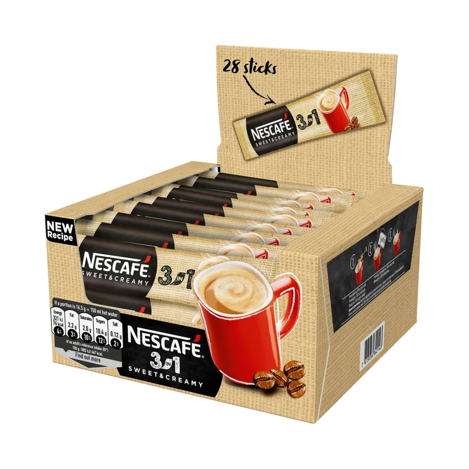 Nescafe Cafea instant 3in1 Creamy, 17 g, 28 buc.