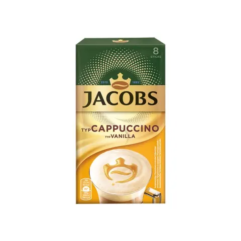 Jacobs cafea instant Cappuccino vanilie, plic, 15 g, 8 buc