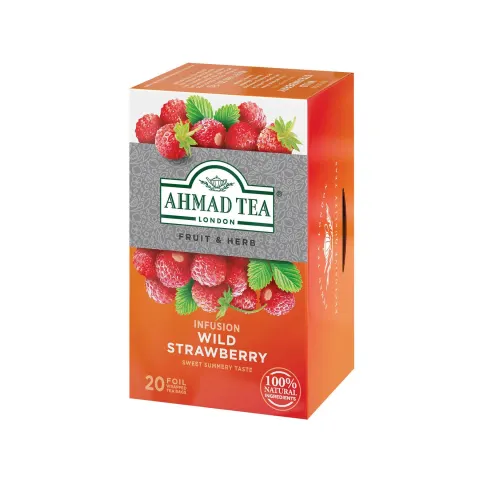 Ahmad Tea Tea „Wild Strawberry”, fructe, 2 g, plic, 20 buc.