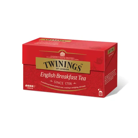 Twinings Tea English Breakfast, negru, 2 g, în plic, 25 buc