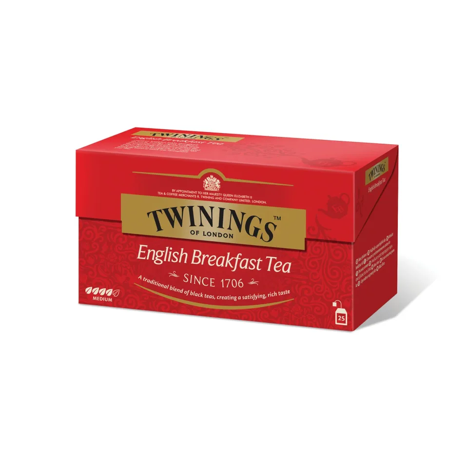 Twinings Tea English Breakfast, negru, 2 g, în plic, 25 buc