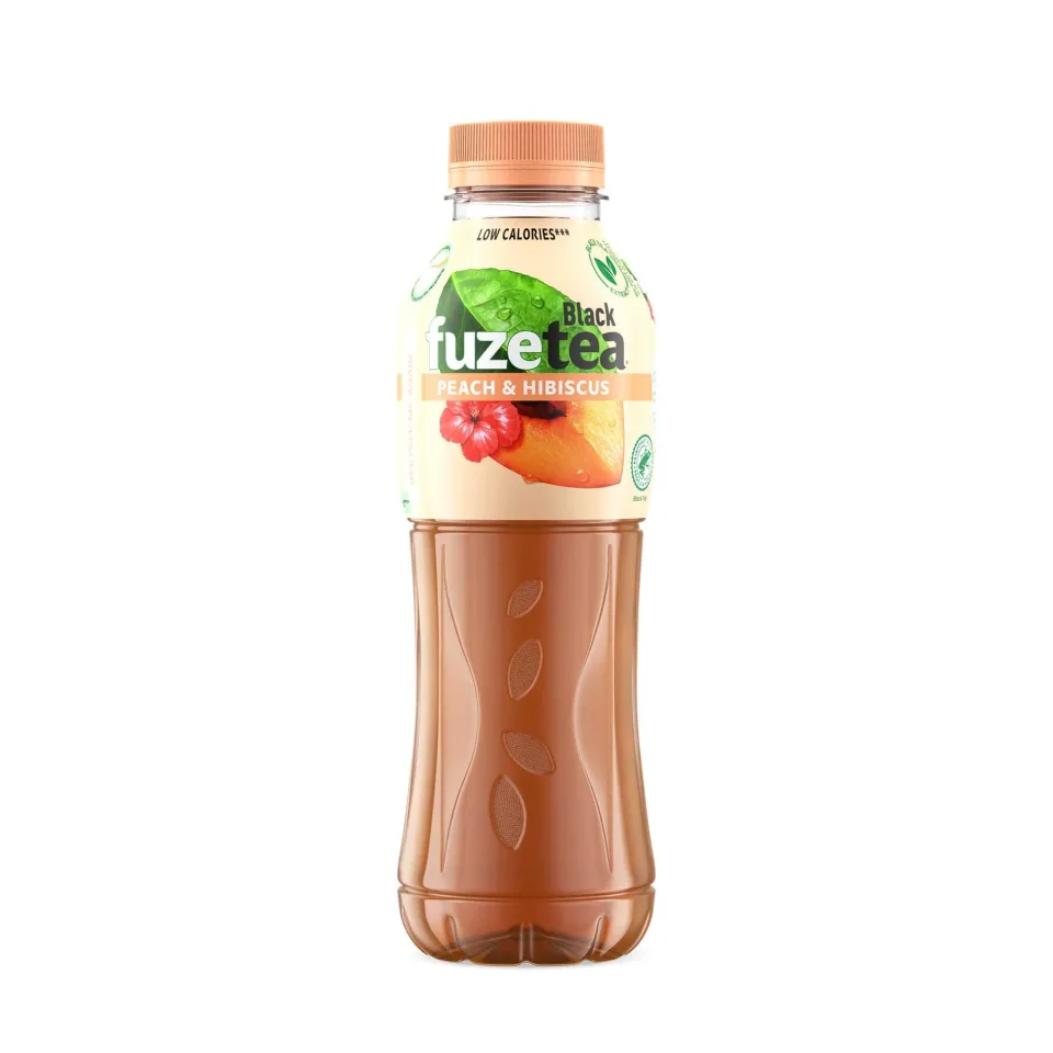 FUZEtea Ceai rece, piersică și hibiscus, 500 ml