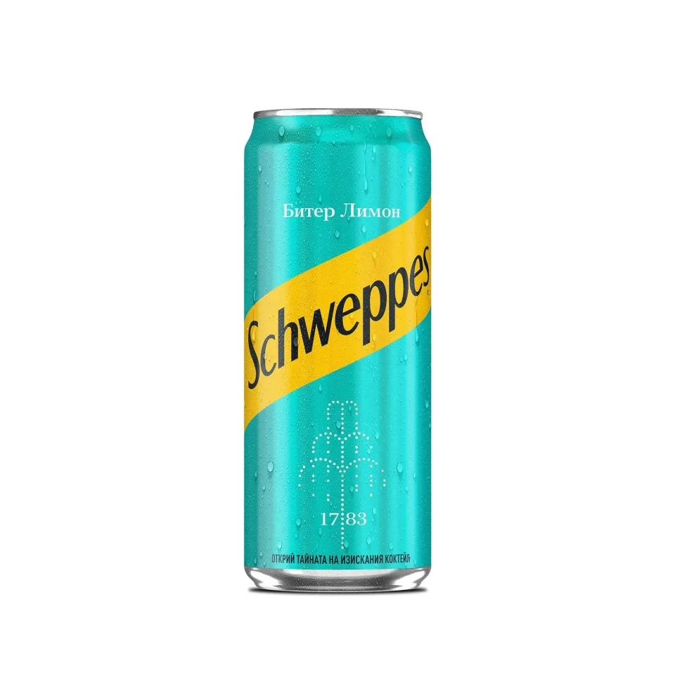 Schweppes Bitter Lemon, 330 ml, doză