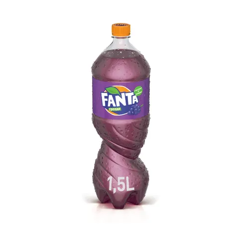 Fanta băutură răcoritoare, struguri, 1.5 L, sticlă din plastic